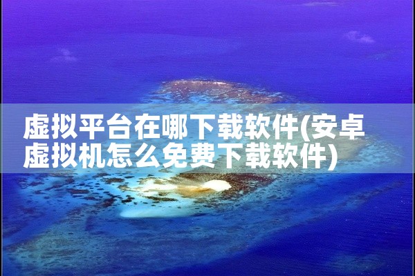 虚拟平台在哪下载软件