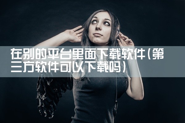 在别的平台里面下载软件