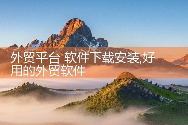 外贸平台 软件下载安装