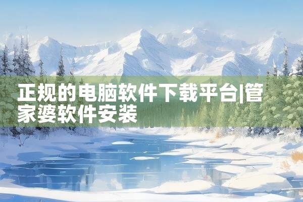 正规的电脑软件下载平台