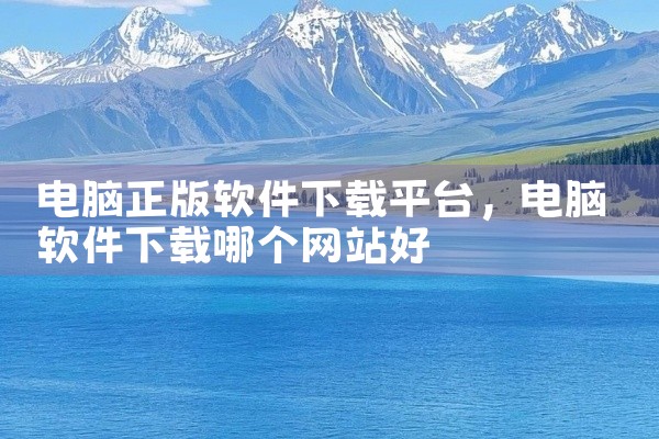 电脑正版软件下载平台