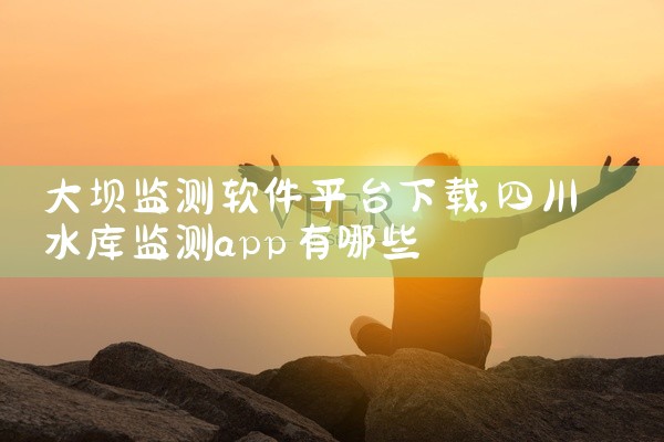 大坝监测软件平台下载