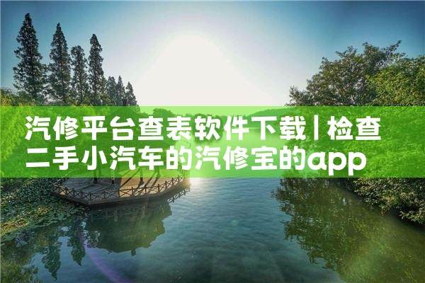 汽修平台查表软件下载