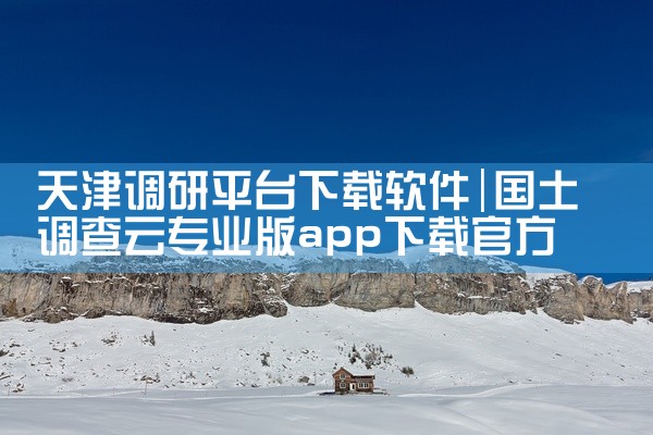 天津调研平台下载软件
